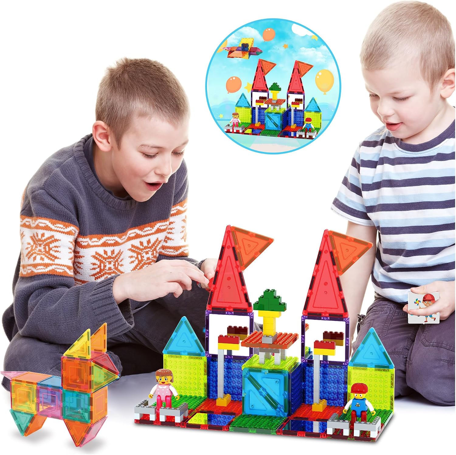 Thumbnail 1 de PicassoTiles PTL333 – zestaw 333 magnetycznych płytek i klocków 3D