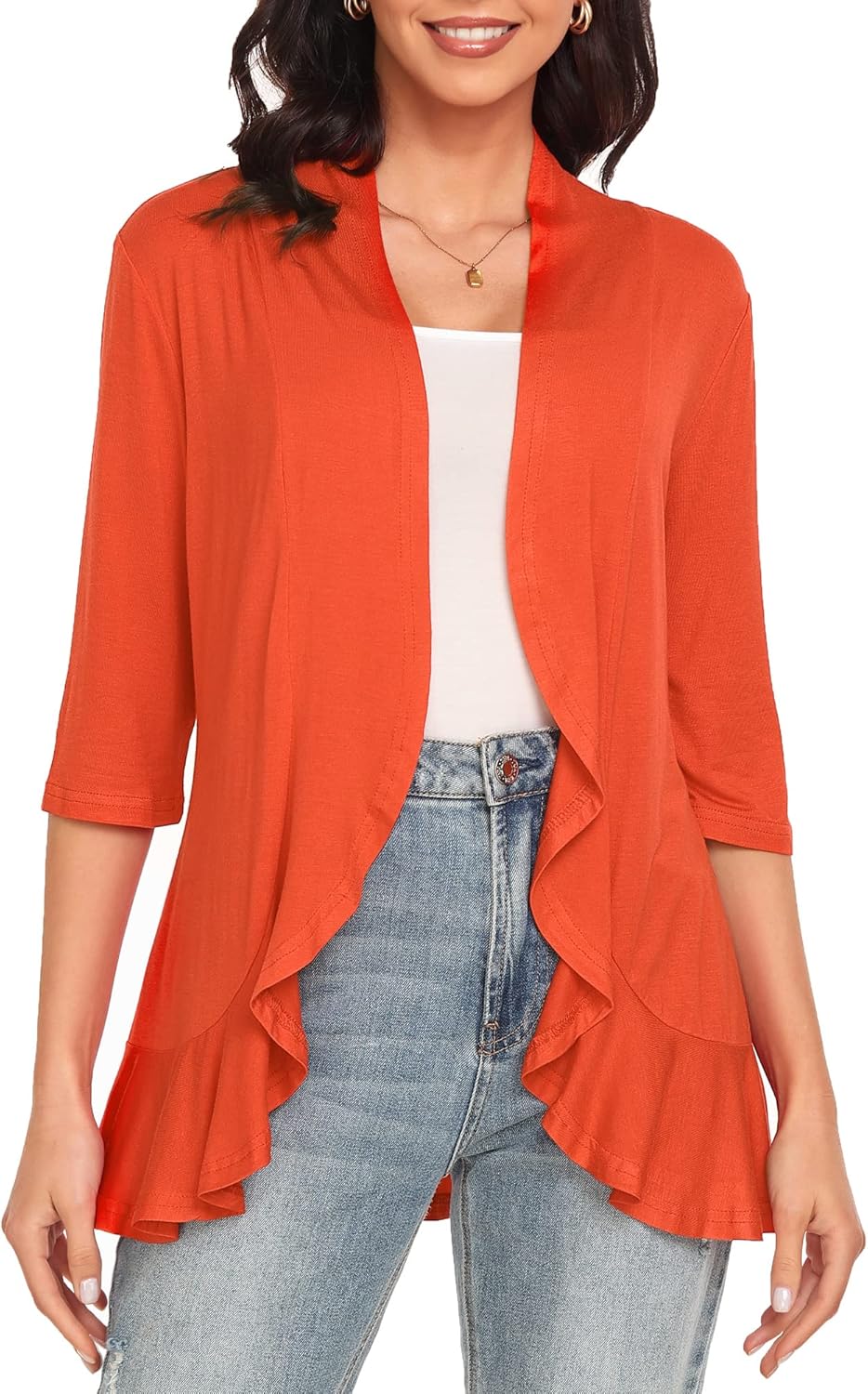 Thumbnail 6 de Argstar Women's 3/4 Sleeve Cardigan (S-3XL) — Lightweight, Draped Essential for Every Outfit