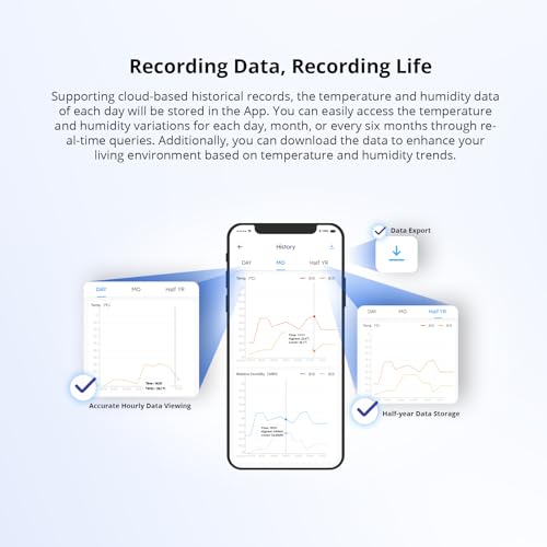 Thumbnail 6 de SONOFF ZigBee Sensor De Temperatura y Humedad SNZB-02P 2pcs, Requiere SONOFF Zigbee hub, para Control Remoto y Domótica, Compatible con Google, Smartthing,Alexa, Funciona con IFTTT(batería interna )