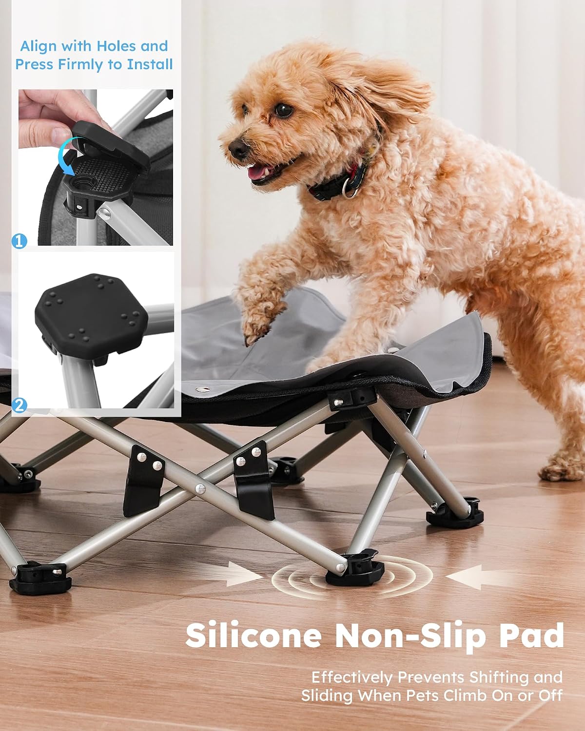 Thumbnail 6 de pecute Dog Cooling Mat on Elevated Dog Bed — 3-Sec Pop-Up Raised Bed, Outdoor Cooling for Dogs