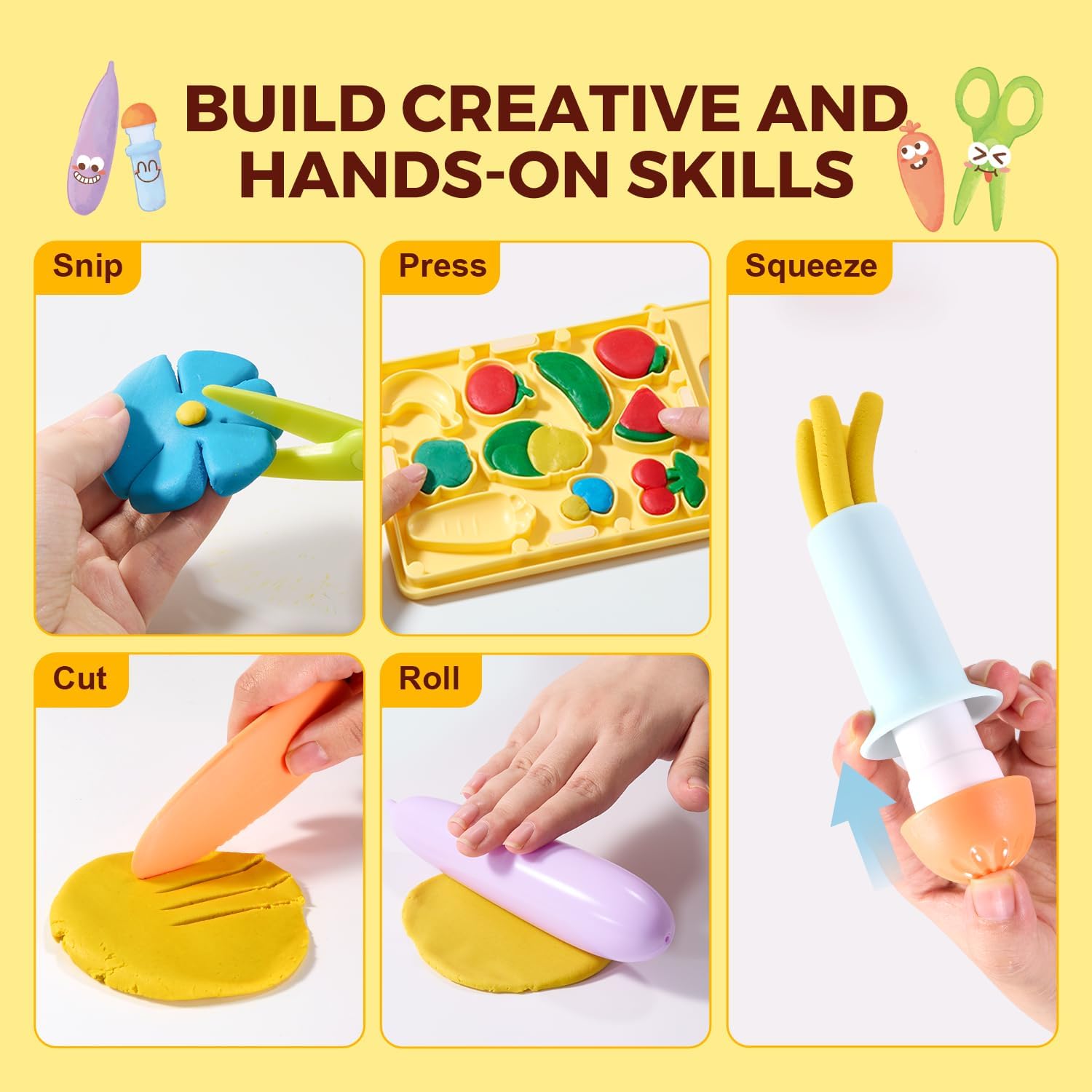 Detalle de Jar Melo Modeling Dough Set, 4 Colors