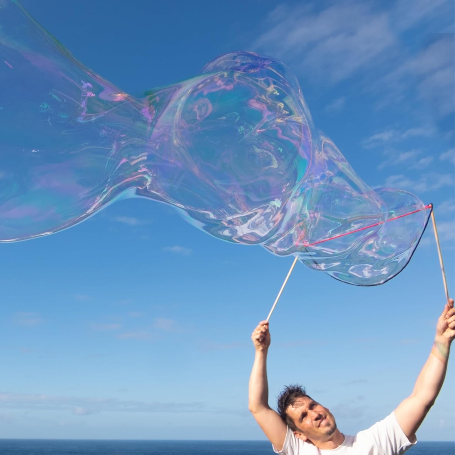 Thumbnail 6 de Bubble Brothers Riesenseifenblasen-Set (3 Holz-Seifenblasenstäbe, 50 cm) mit Konzentrat