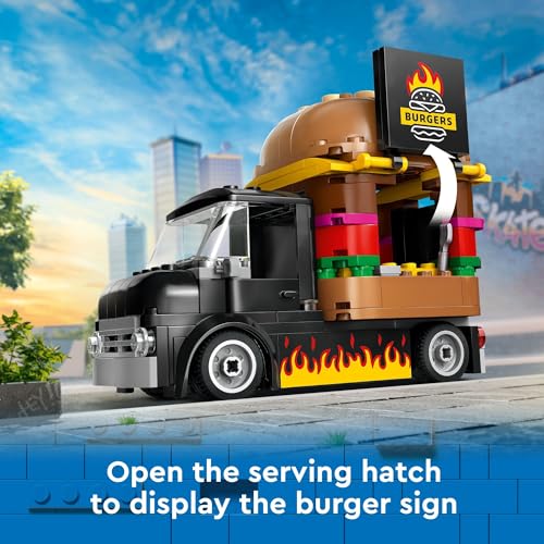 Detalle 2 de LEGO City Burger Truck Toy Building Set (60404) – Creative Play for Kids 5+