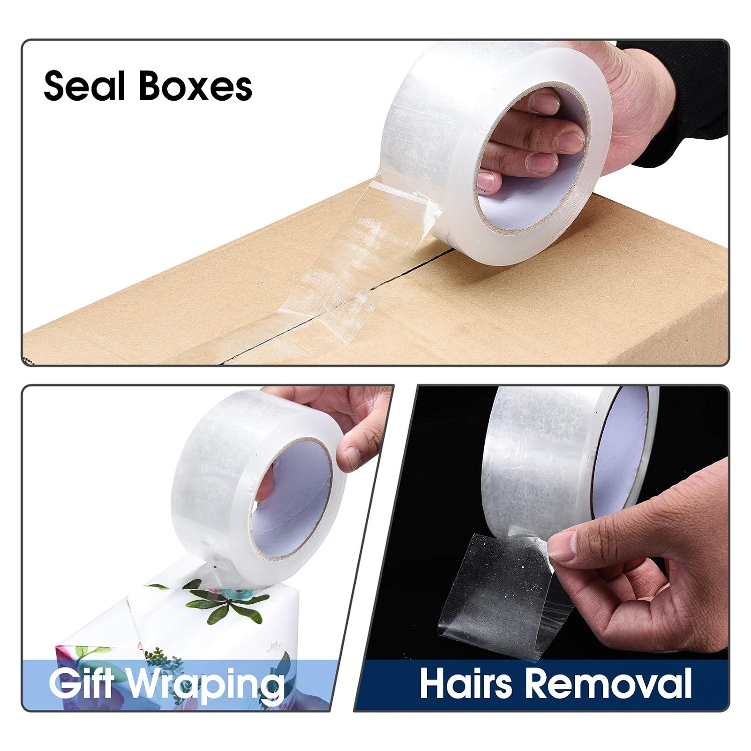 Detalle 2 de Pacific Mailer PMG2989-6 Clear Packing Tape, 6 Rolls, 2-Inch, 2.7 mil