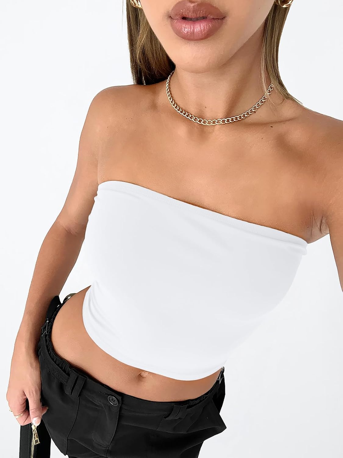 Detalle 1 de Trendy Queen Tube Tops Strapless Crop