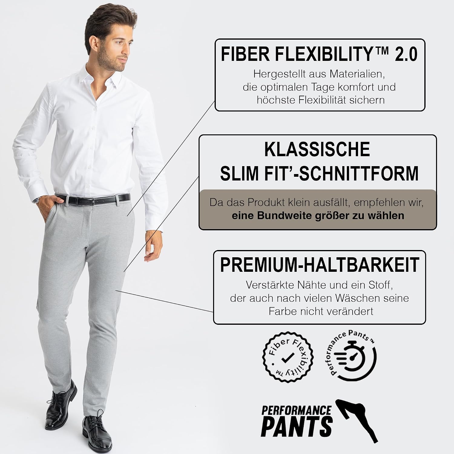 Detalle de Performance Pants Herren Slim Fit