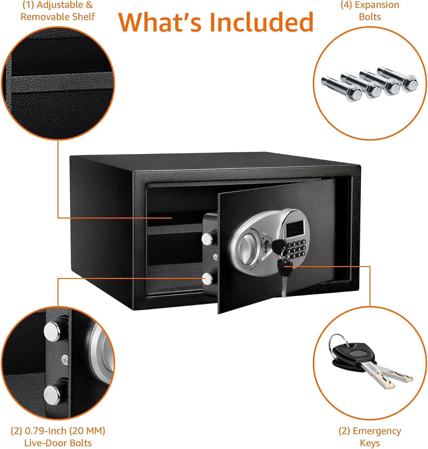 Thumbnail 6 de Amazon Basics Steel Security Safe with Digital Keypad (28 L)