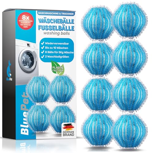 Detalle de BluePet 12x Tierhaarentferner Waschmaschine – Fusselbälle Trocknerbälle