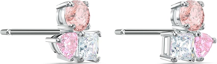 Thumbnail 6 de Swarovski Mesmera pendientes de botón asimétricos oro rosa 💍
