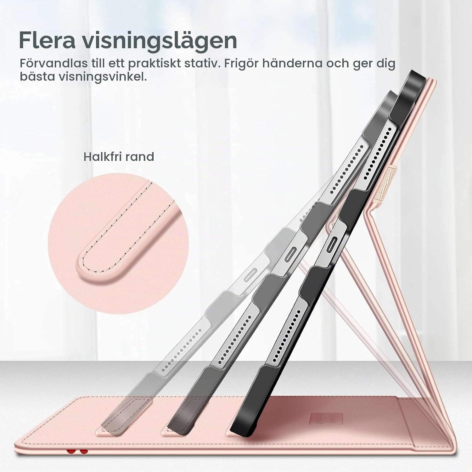 Detalle 2 de FINTIE fodral för iPad 10:e generationen med ställ, pennhållare och kortficka