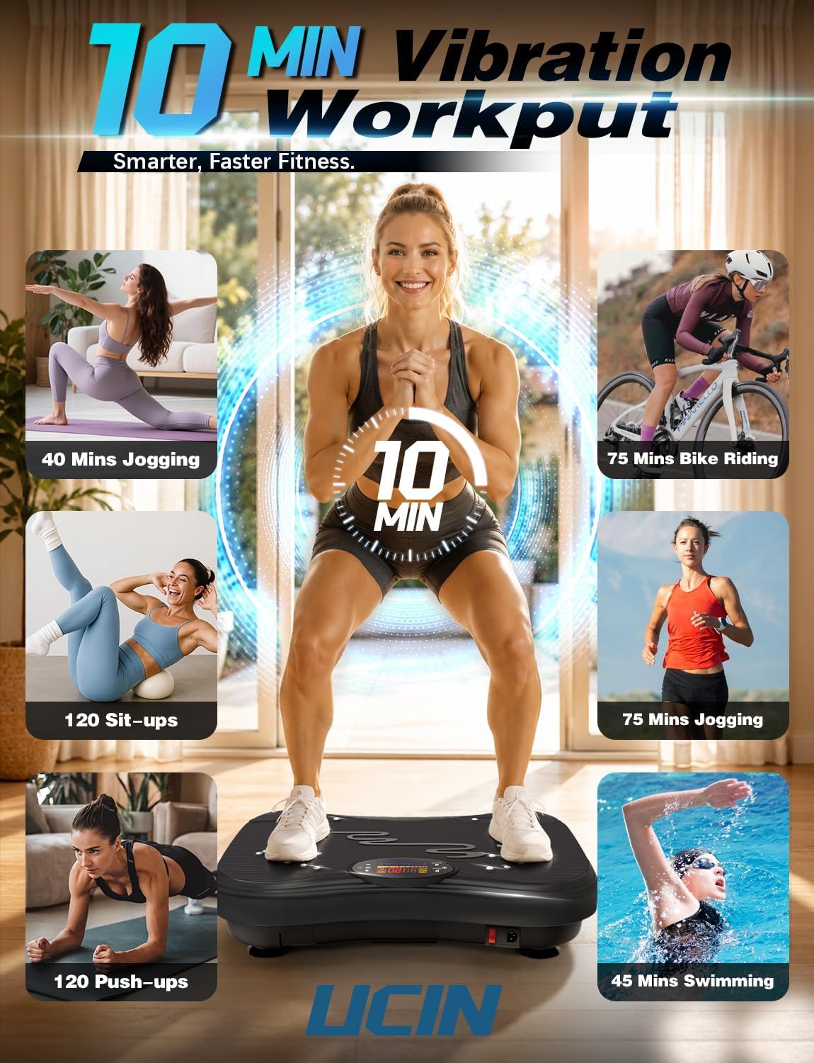 Detalle de Vibration Plate Exercise Machine, 480-lb Capacity