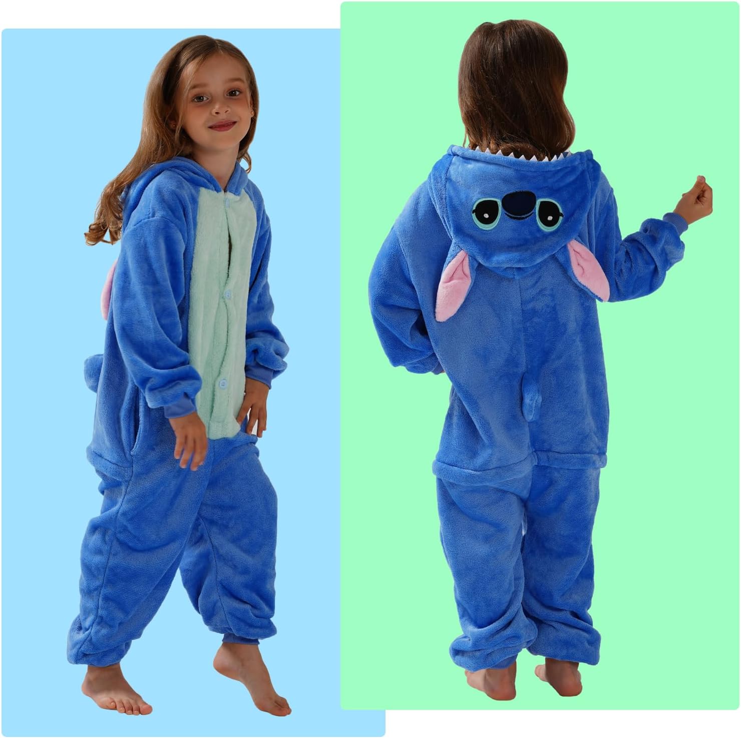 Detalle de SCOPUCI Kids Animal Onesie Pajamas, Flannel