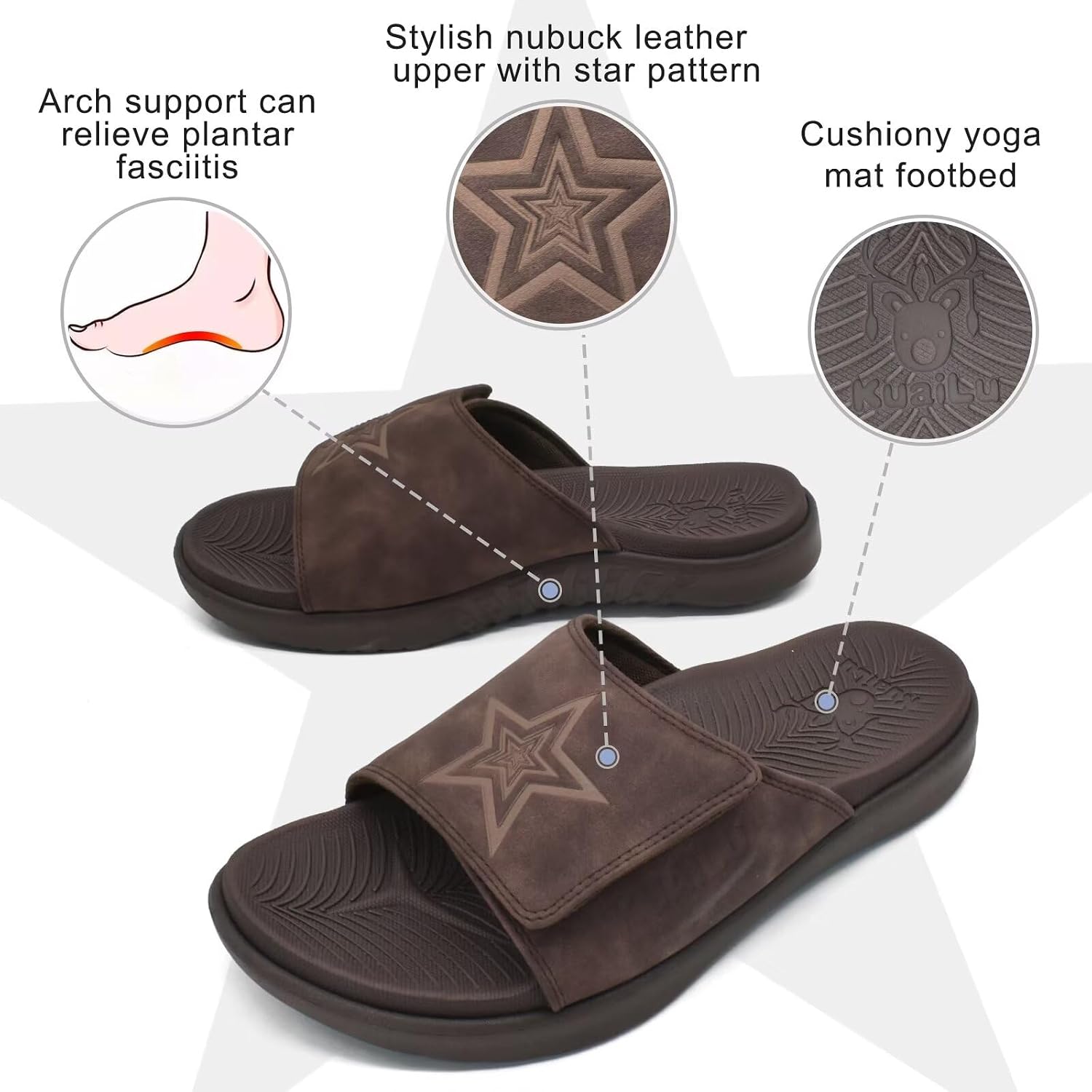 Thumbnail 2 de Mens arch support sandals with plantar care