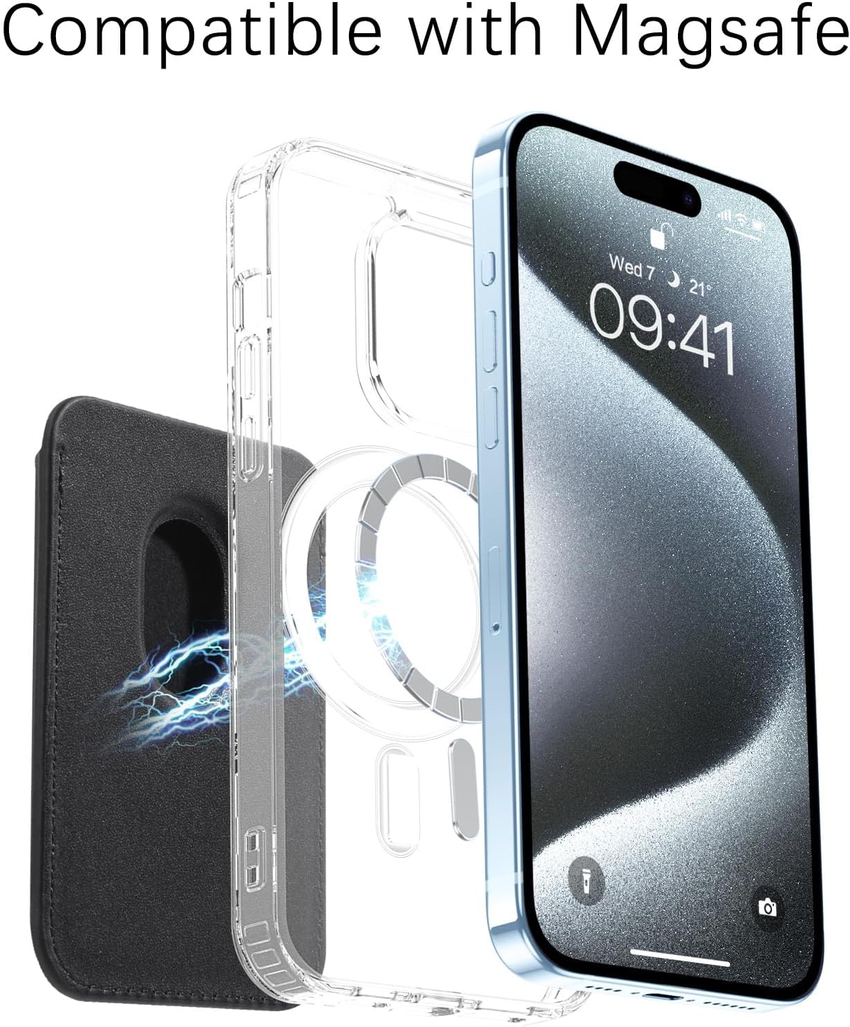 Thumbnail 5 de DOMAVER magnetischer Handy-Kartenhalter für MagSafe Wallet – für iPhone 16/15/14/13/12 Pro & weitere, schwarz