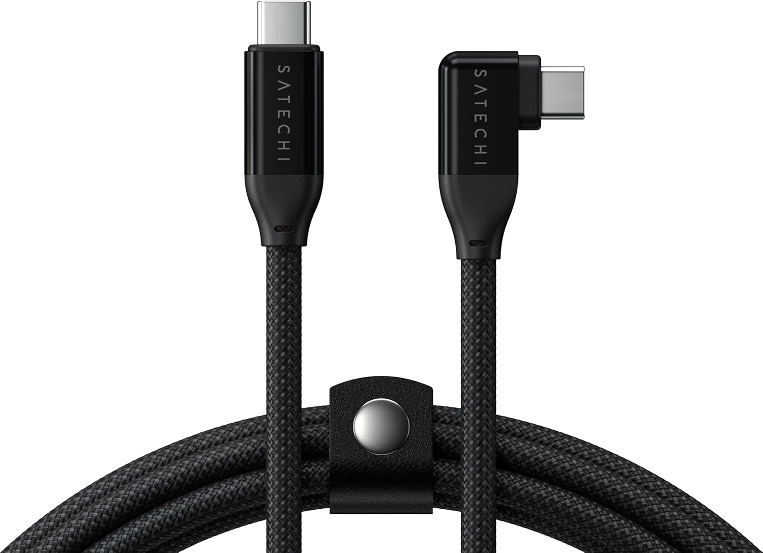 Thumbnail 3 de Satechi 90° Right Angle USB‑C to USB‑C Cable (240W PD, 20Gbps, 4K@60Hz) – 1m Braided, Black