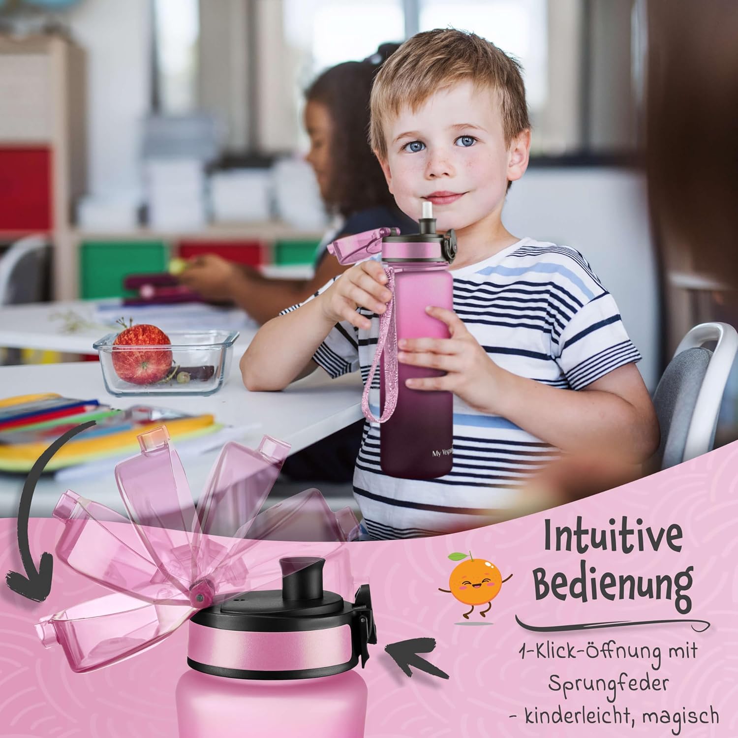Thumbnail 4 de My Vesperbox Trinkflasche Kinder 500ML – auslaufsicher, spülmaschinenfest und mit Ersatzdichtung