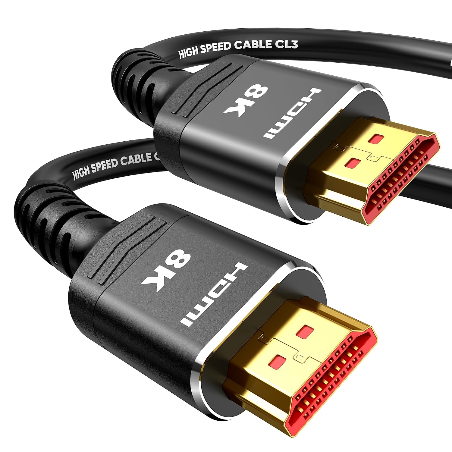 Detalle de Highwings 10K 8K Long HDMI Cable 4.5M/15FT – Ultra High Speed, In-Wall CL3 Rated
