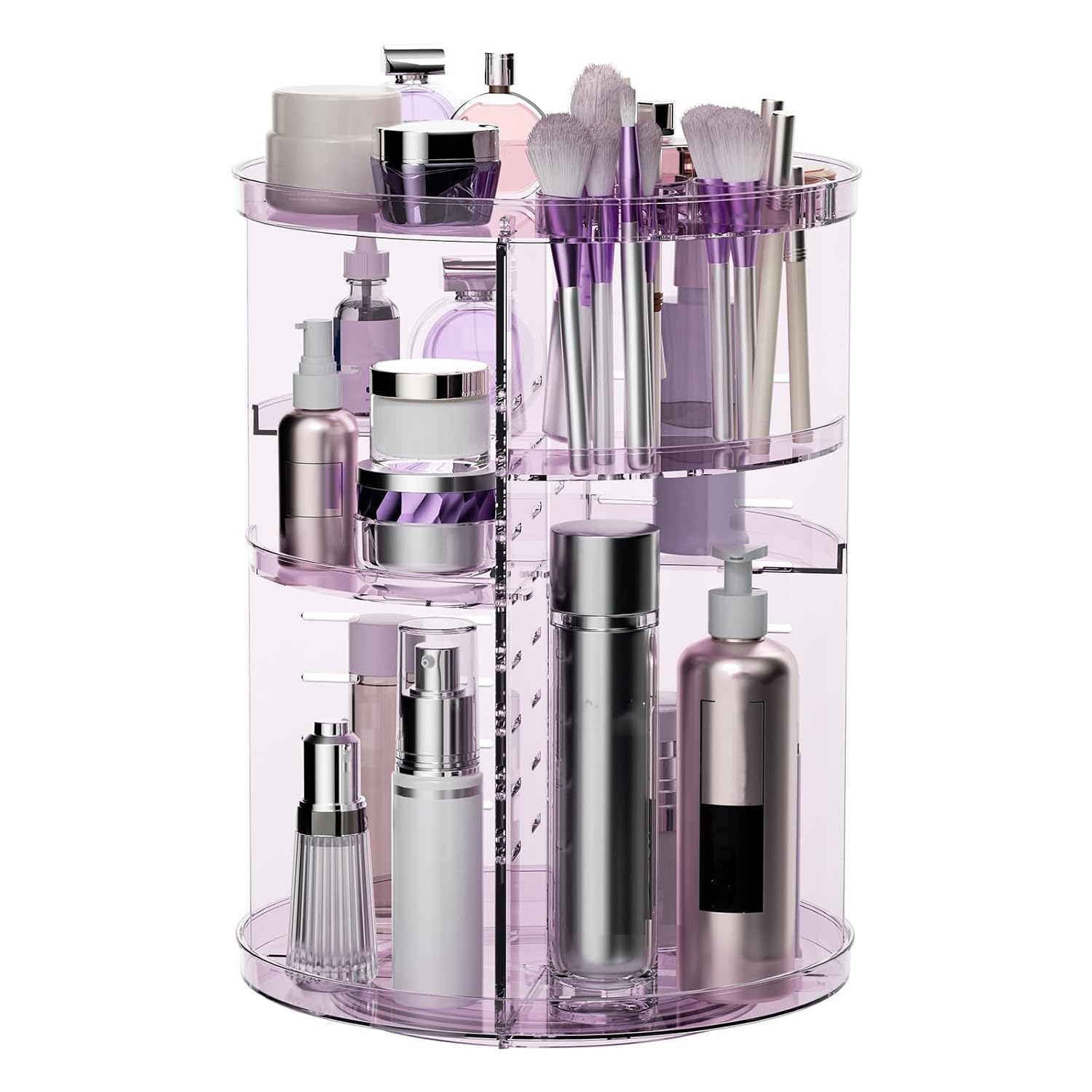 Detalle de Jiavarry RMOT1 Rotating Makeup Organizer with 8 Adjustable Levels