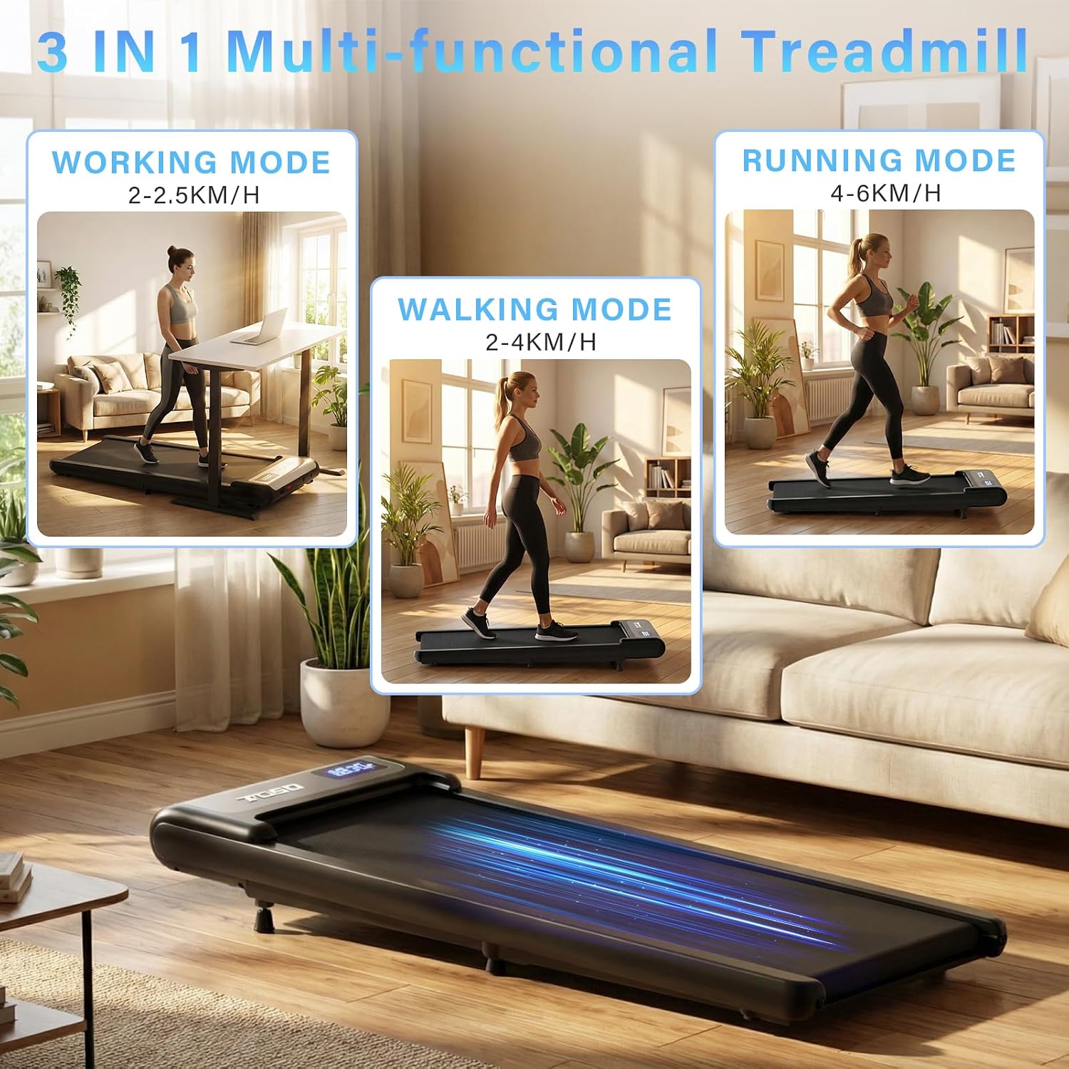 Thumbnail 6 de TODO Walking Pad with 9% Incline for Home: 3-in-1 Under Desk Treadmill