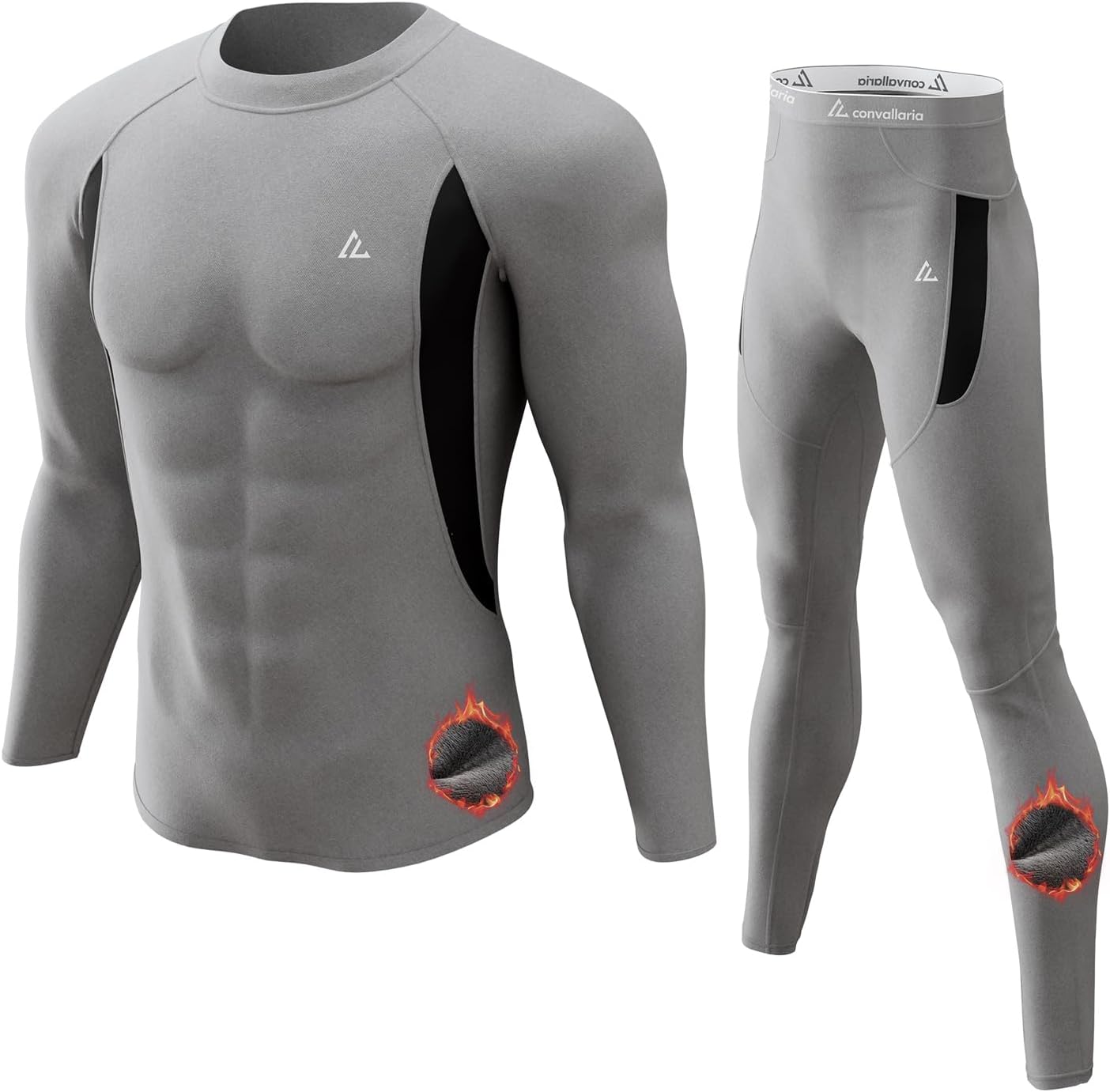 Detalle 2 de CL convallaria Men's Thermal Underwear Set thermal base layer 🩲