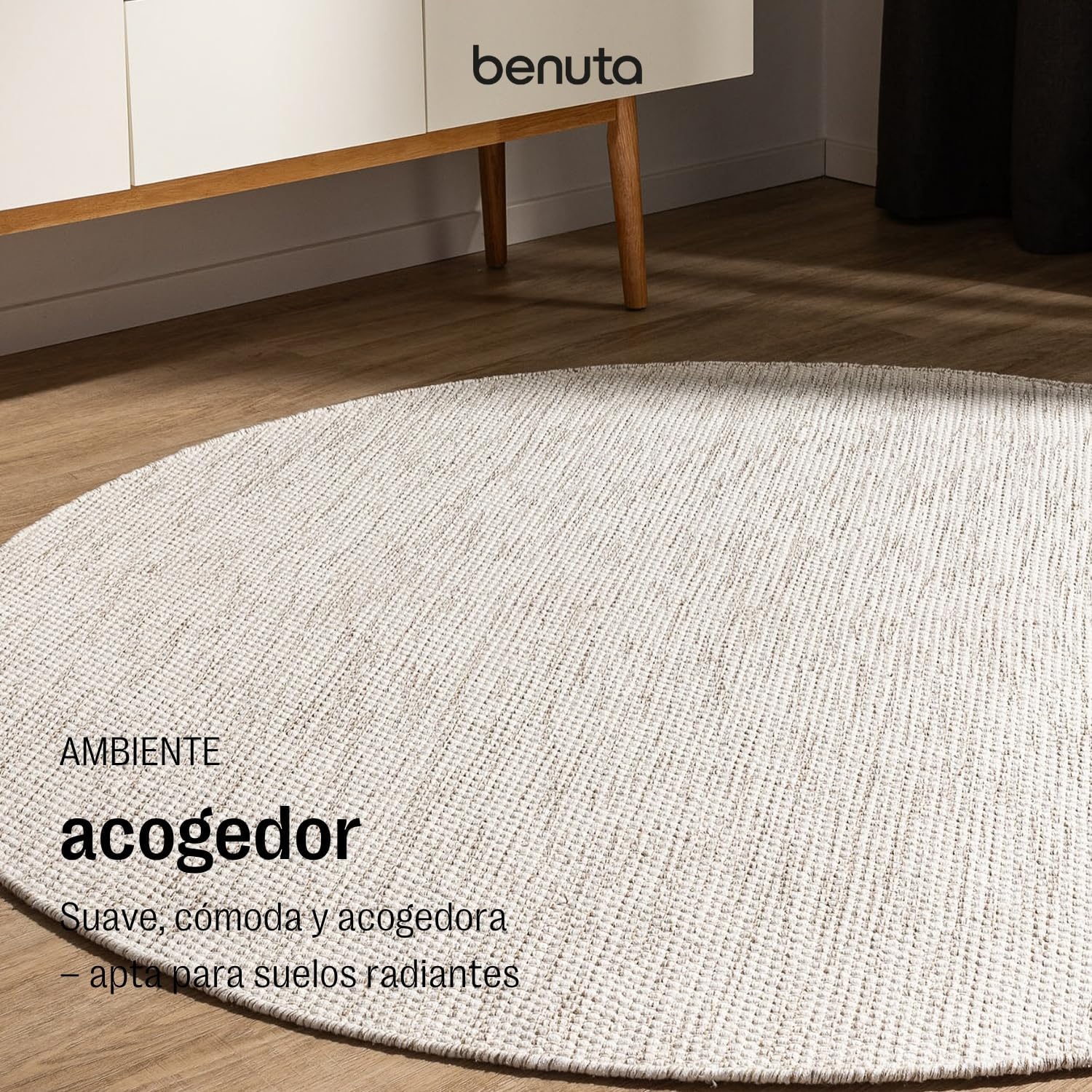 Detalle 2 de benuta Basic Alfombra Algodón Ron 160 cm