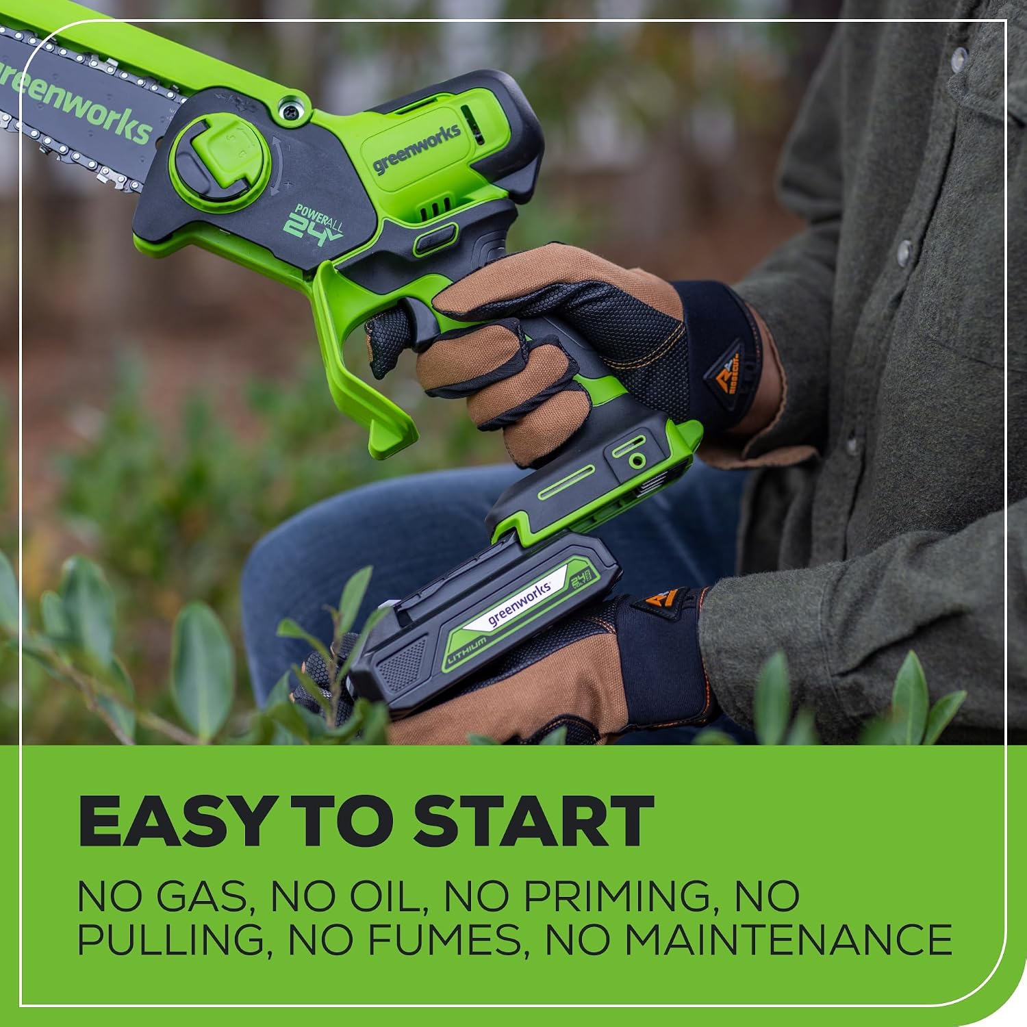 Detalle 2 de Greenworks Mini Chainsaw 24V