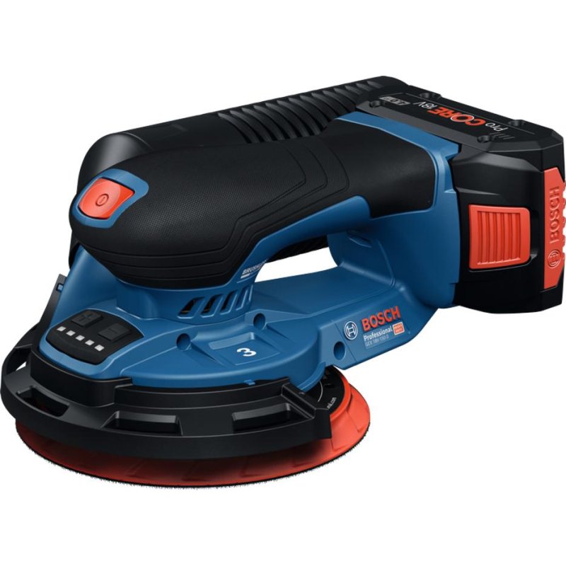 Detalle de Bosch GEX 18V-150-3: lijadora orbital sin escobillas de 18V, 10000 RPM