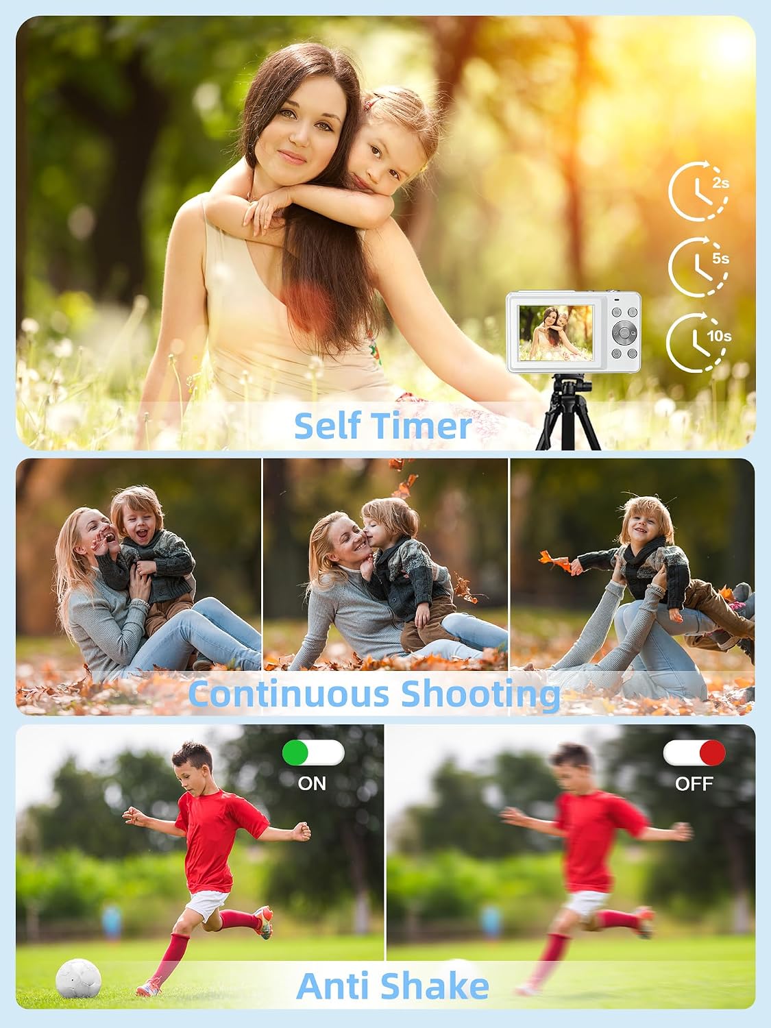 Thumbnail 4 de Camkory Kids’ Digital Camera: Easy 1080p Snapper with 32GB, 16x Zoom for Beginners