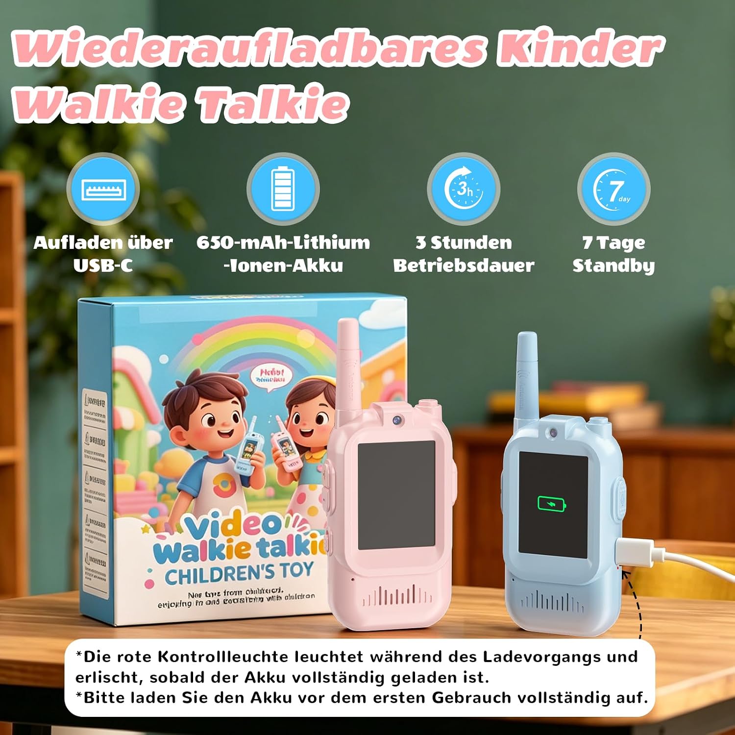 Thumbnail 2 de Dr. RiaoRiao Walkie Talkie mit Video – Outdoor-Spielzeug für Mädchen und Jungen 4–10 Jahre