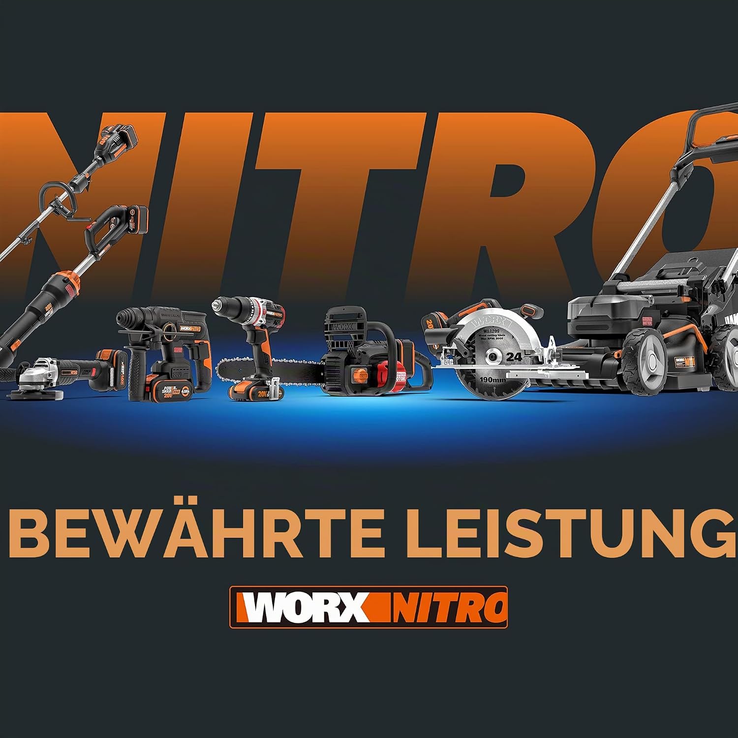 Thumbnail 1 de WORX NITRO WX352 Akku-Schlagbohrschrauber Set 20V – bürstenlos, 60 Nm, 2-Gang, inkl. 2x20V 2Ah Akkus & Schnellladegerät