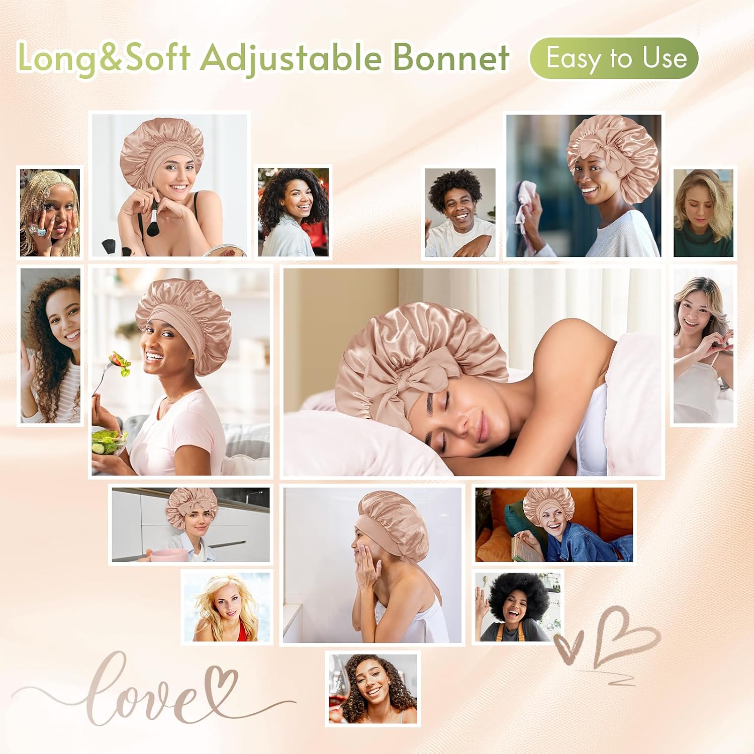 Thumbnail 4 de BONNET QUEEN Silk Bonnet 2.8 in wide