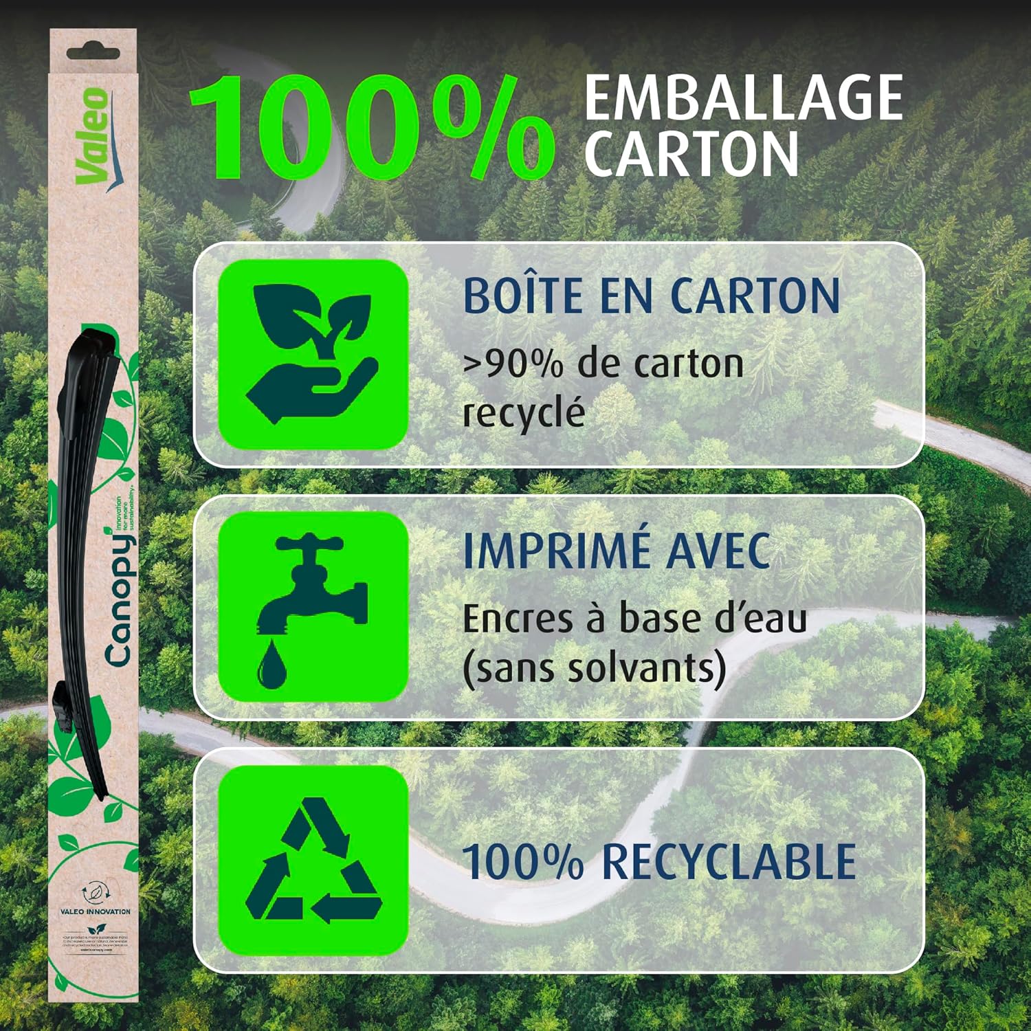 Thumbnail 5 de VALEO balai d’essuie-glace 583936 : confort de balayage et montage direct