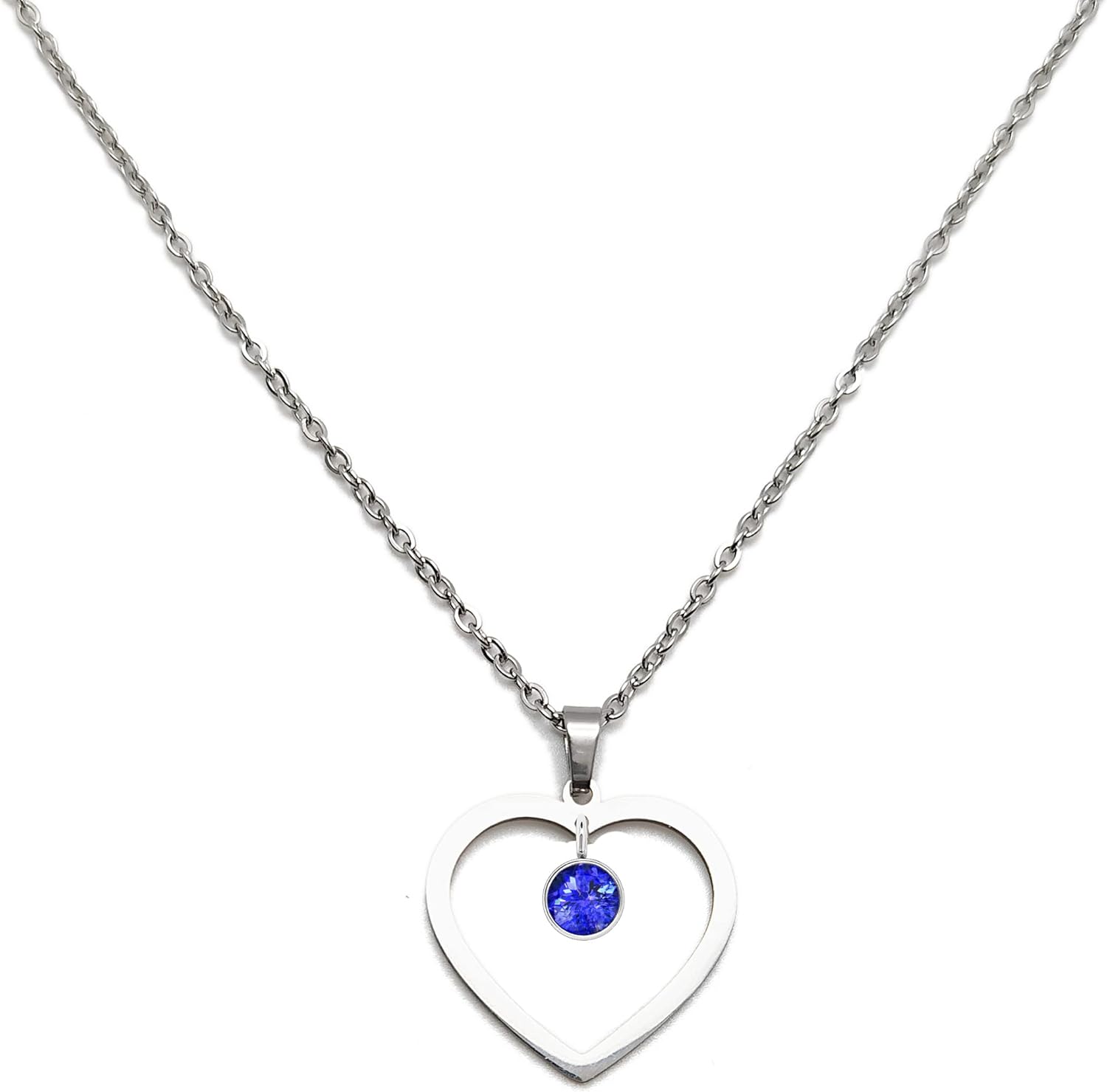 Thumbnail 6 de Birthstone Necklace — Heart‑Shaped Birthstone Jewellery for Women