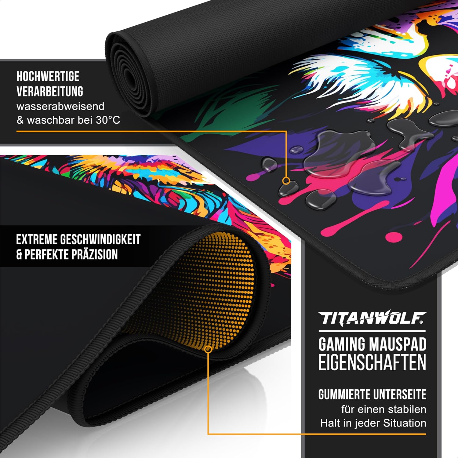 Thumbnail 3 de Titanwolf XXXL Mauspad 1200x600 mm