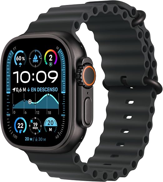 Detalle de Apple Watch Ultra 2 GPS + Cellular ⌚️, Titanio, Negro, 49 mm