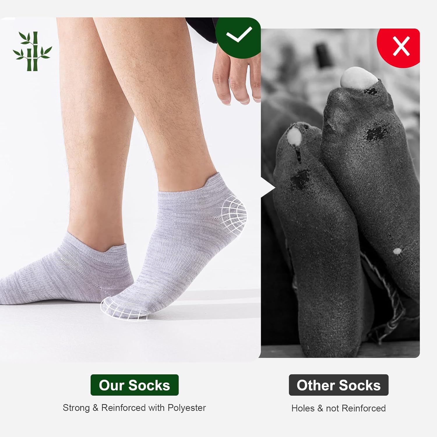 Thumbnail 3 de Niorasen bamboo trainer socks 6 pairs