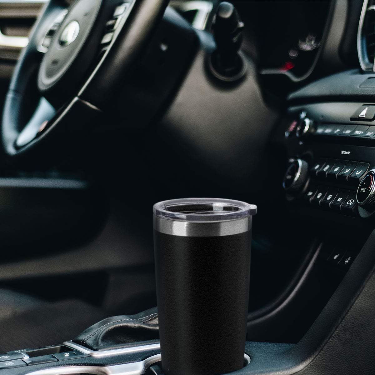 Detalle de HASLE OUTFITTERS 20oz Tumbler Set (8-Pack) Bulk Stainless Steel, Double Wall Vacuum Insulated with BPA-Free Lid