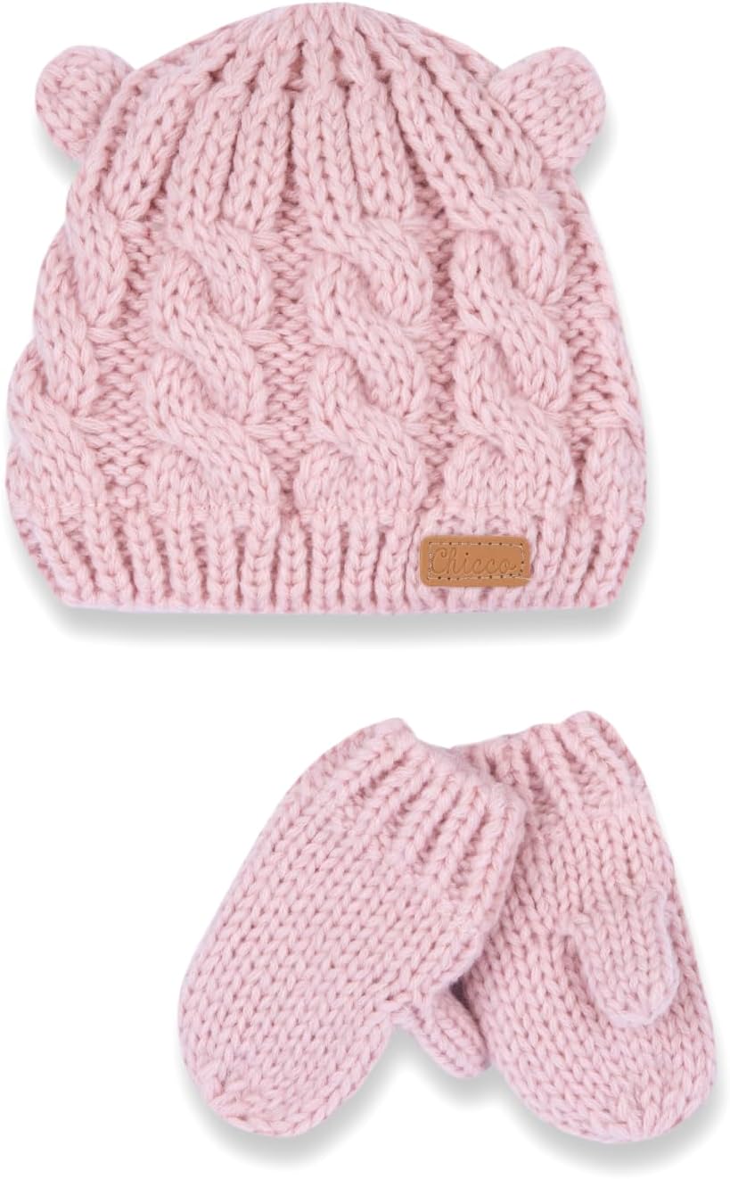 Thumbnail 4 de Chicco Set bonnet et gants en tricot de coton — accessoires hiver bébé garçon et fille, design italien