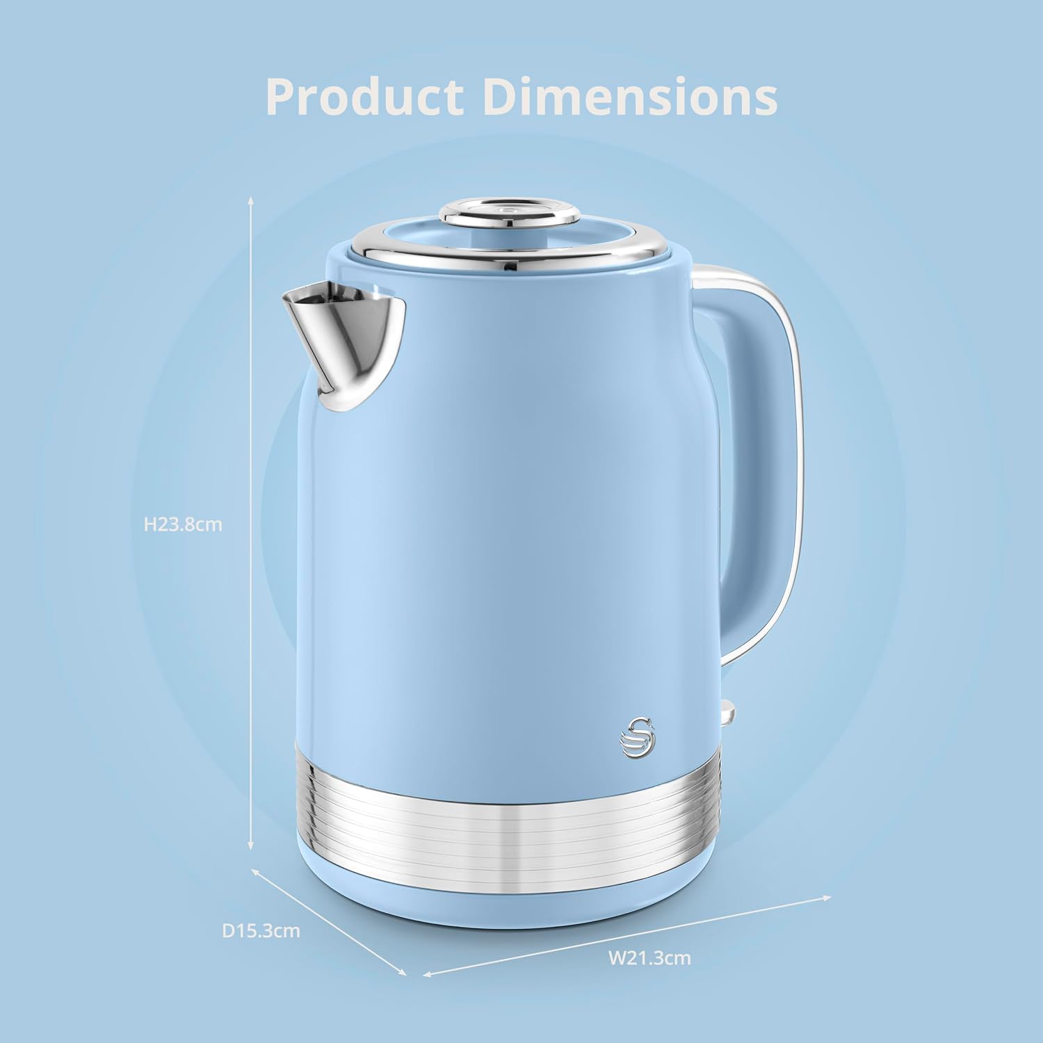 Thumbnail 4 de Swan SK19025BLU 1.7L jug kettle