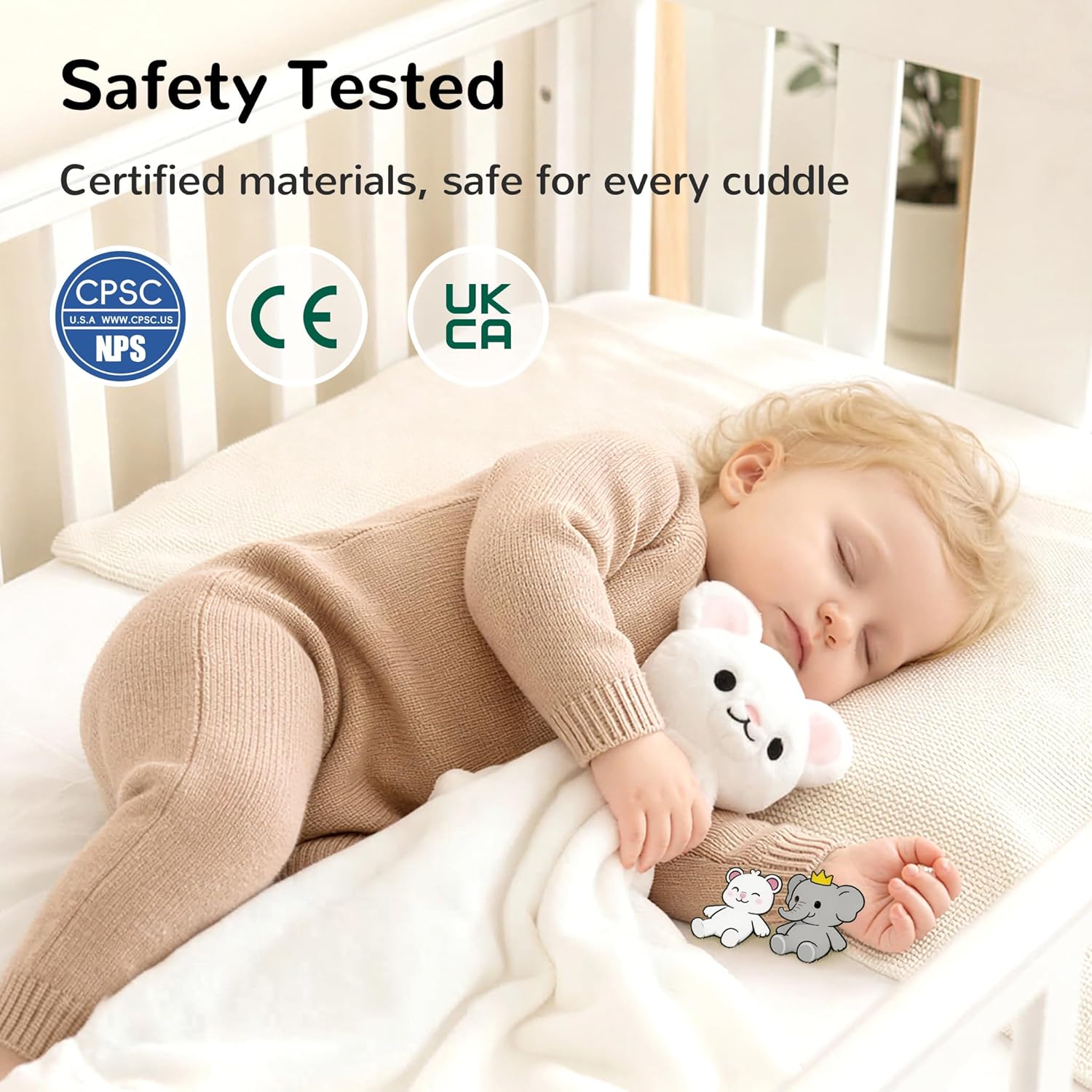 Thumbnail 3 de HECCEI Baby Comforter: Snackyphant Plush Security Blanket 16x16