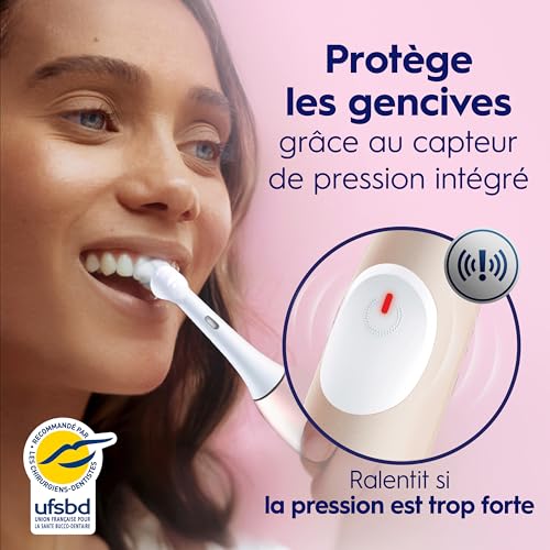 Detalle de Oral-B iO 2 brosse à dents électrique rose, 3 modes et capteur de pression
