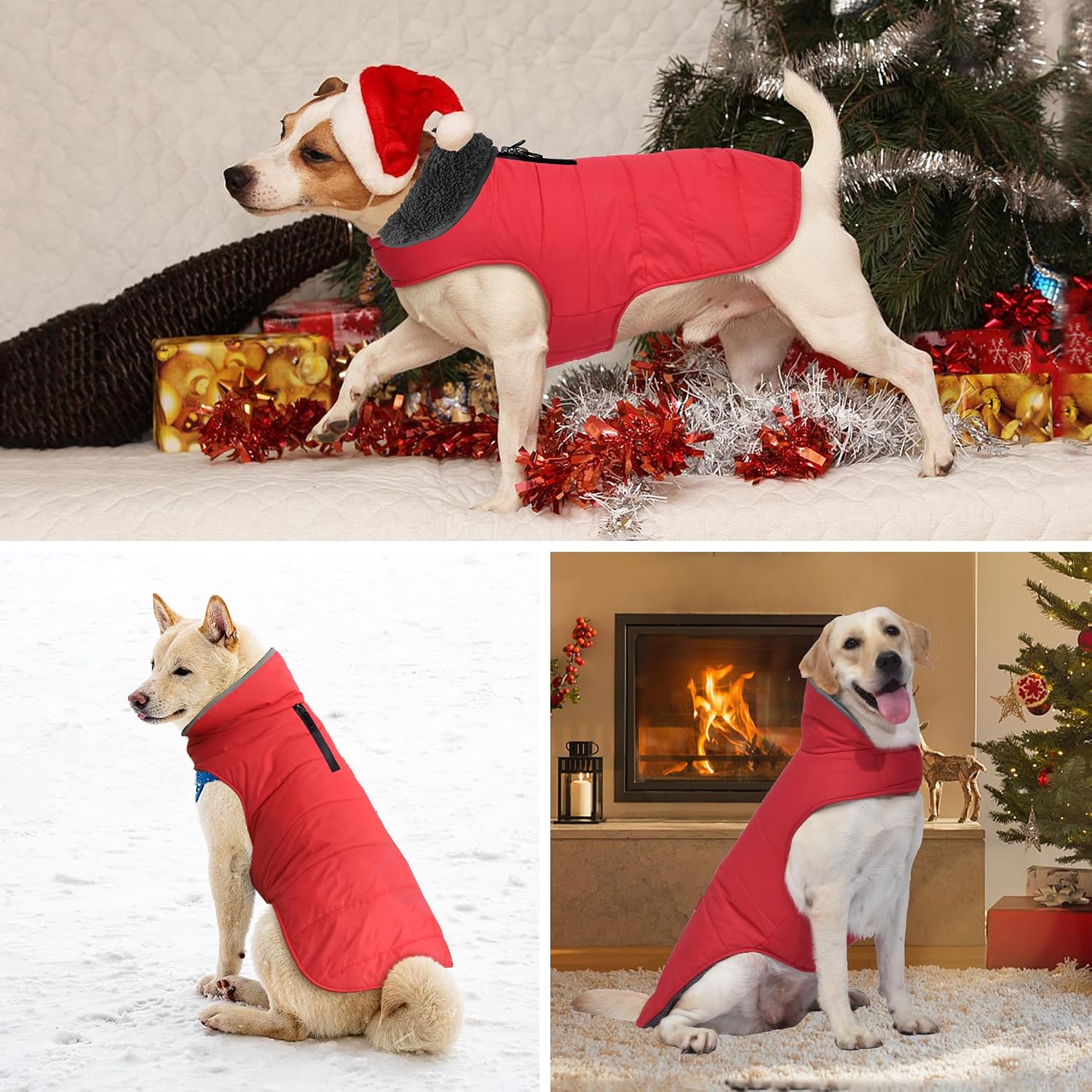 Detalle 2 de Petglad Dog Winter Coat, fleece-lined