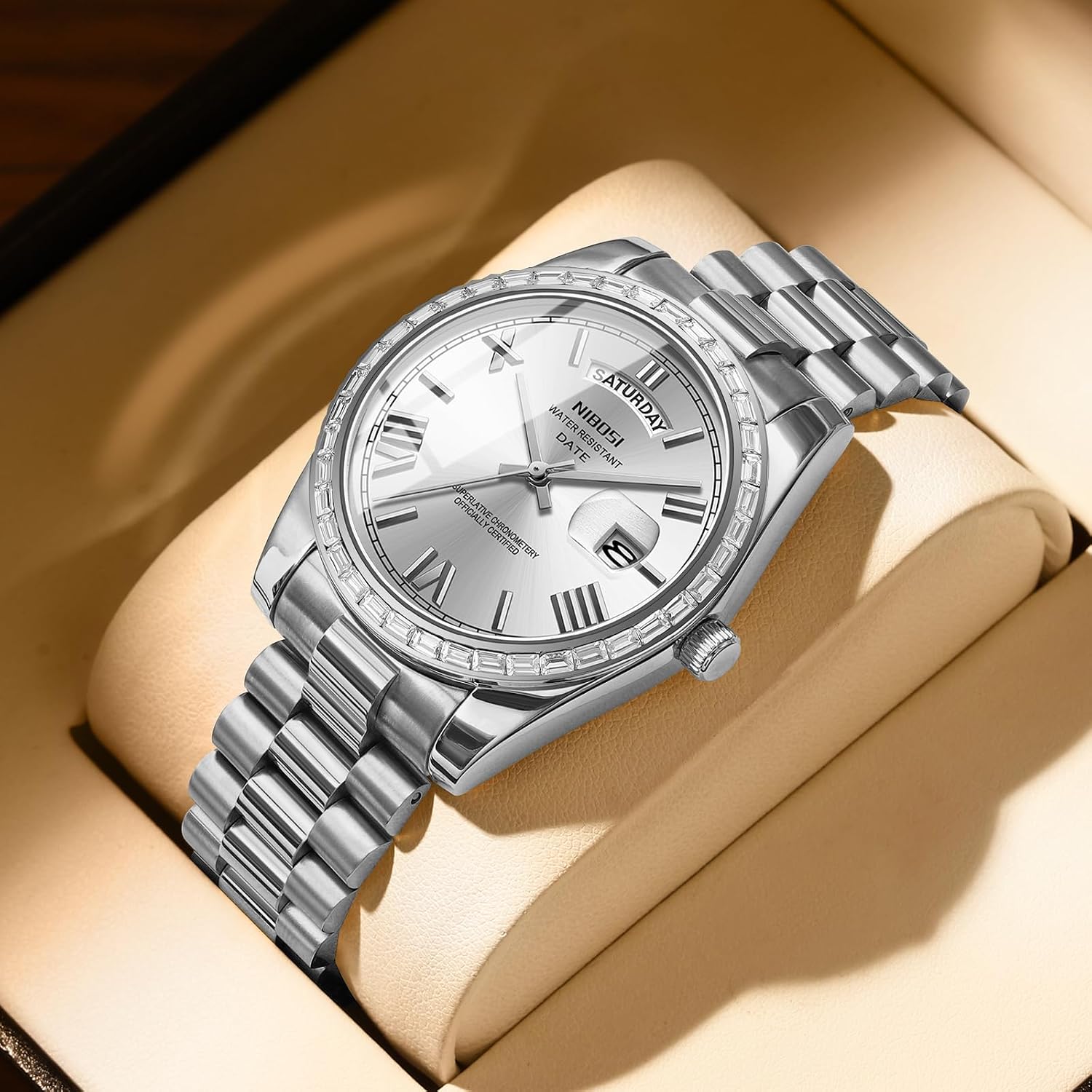 Detalle de NIBOSI Men Watch 39 mm Quartz
