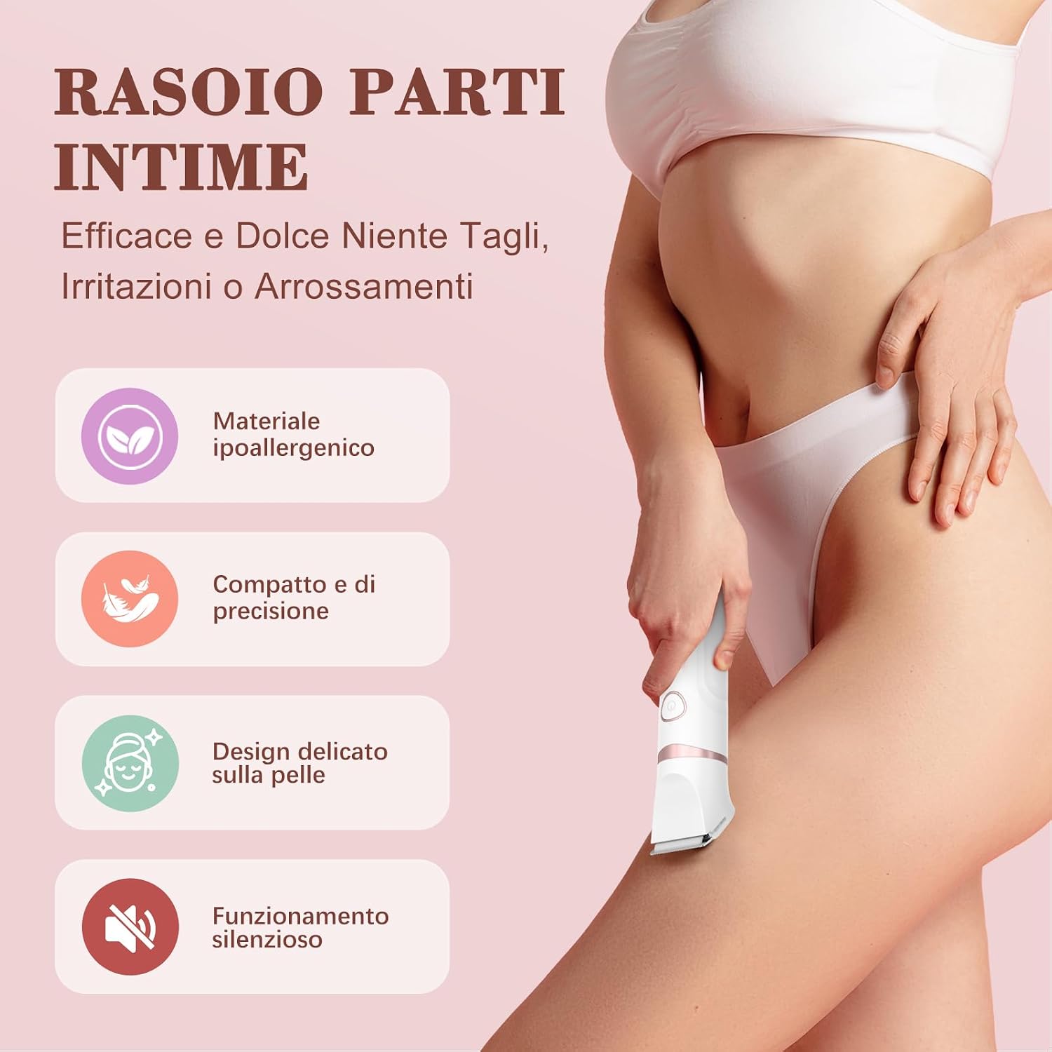 Detalle 1 de MAXGROOM Rasoio elettrico donna 3-in-1 impermeabile