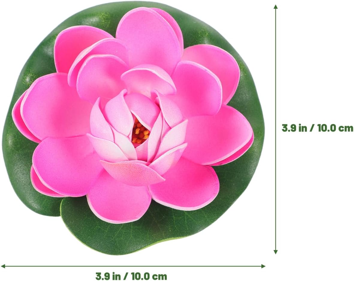 Thumbnail 2 de MAGICLULU Künstliche schwimmende Seerosen/Lotusblumen (5er-Set) für Gartenteich, Aquarium & Co.