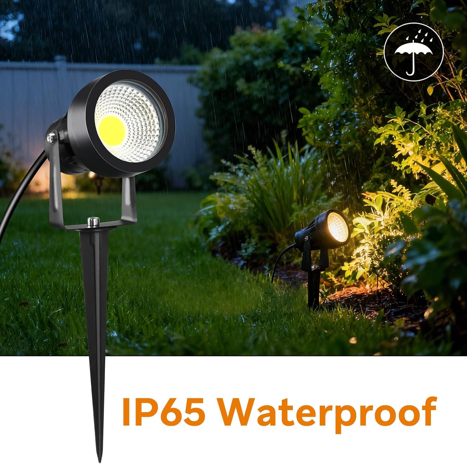 Thumbnail 4 de 2 Faretti da Giardino con Picchetto di Alimentazione 7W LED, IP65, 700LM, 220V – 2 pezzi