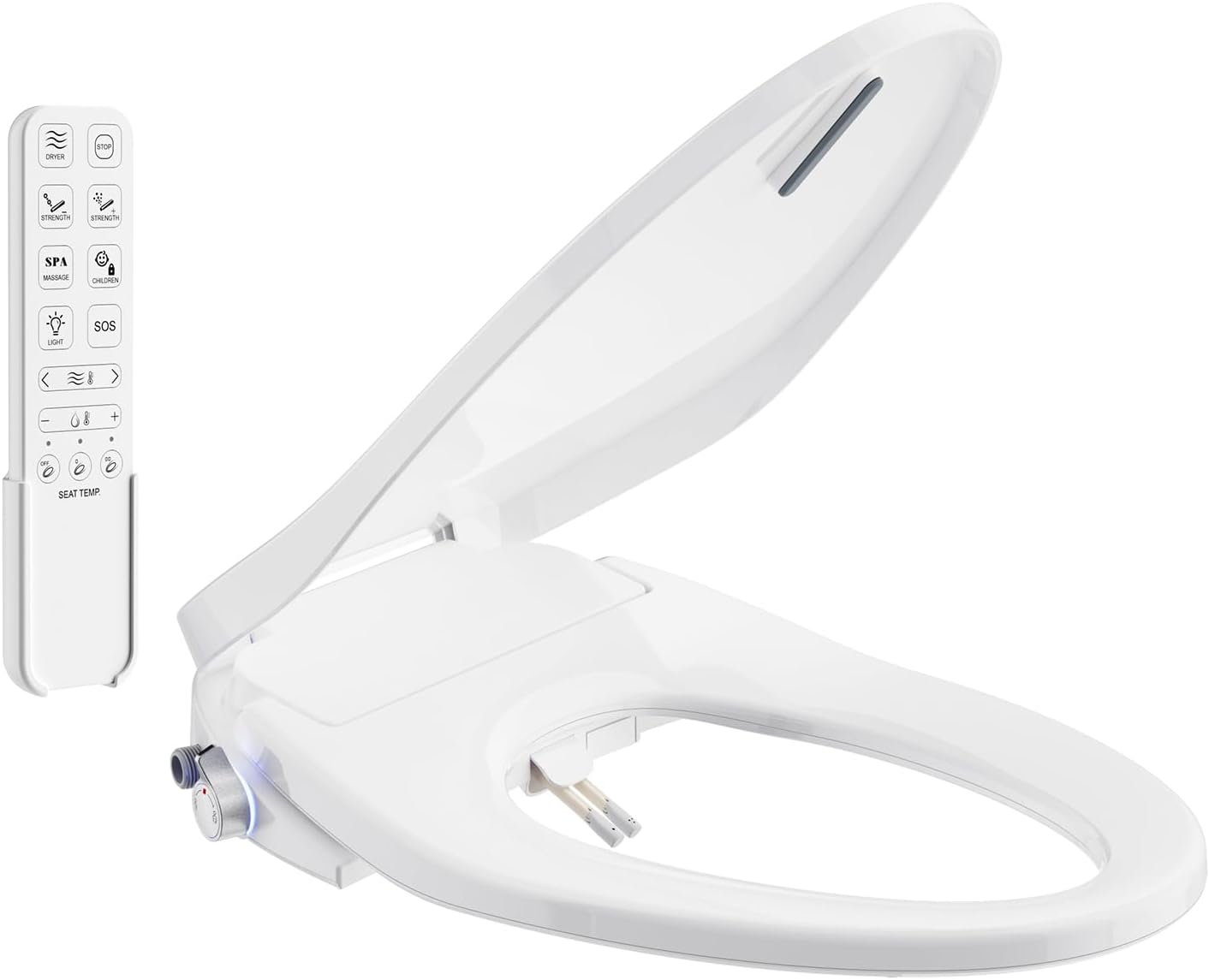 Detalle de SR SUN RISE Electric Bidet Toilet Seat Elongated with Dual Nozzles, Heated Seat, Air Dryer, and Remote