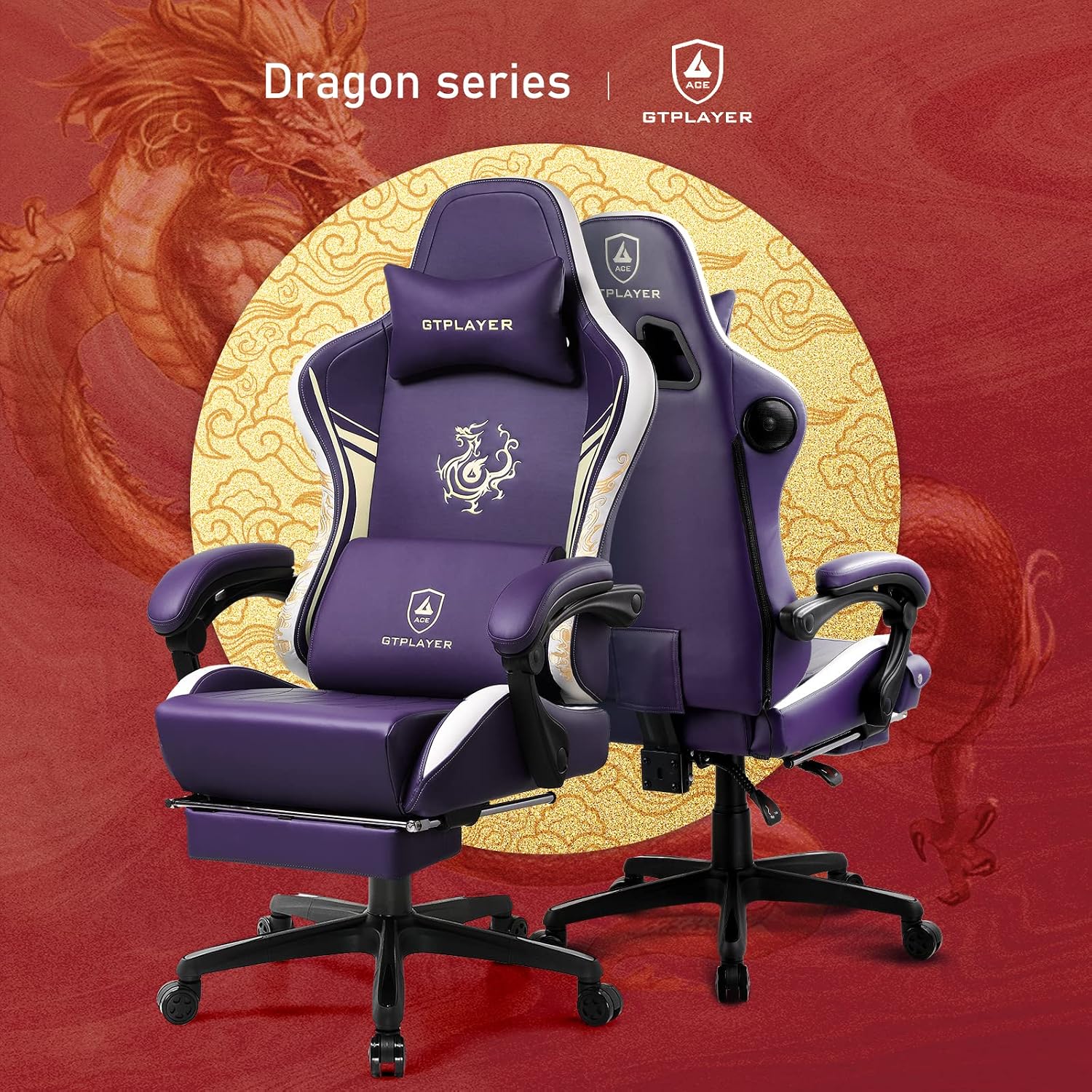 Detalle 2 de GTPLAYER Sedia gaming ergonomica Viola