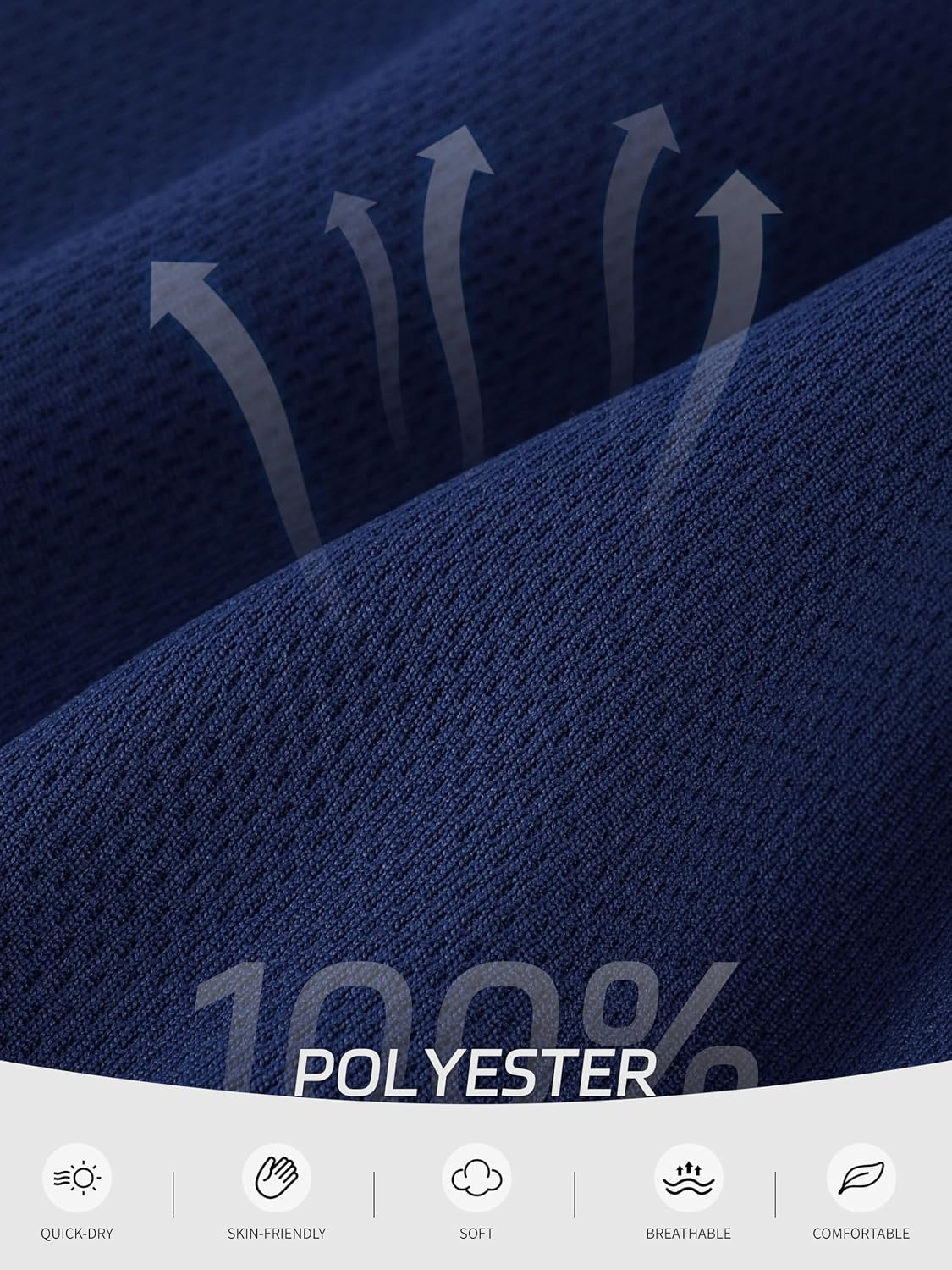 Detalle 2 de YERIOK Boys Athletic Shorts 5-Pack Mesh