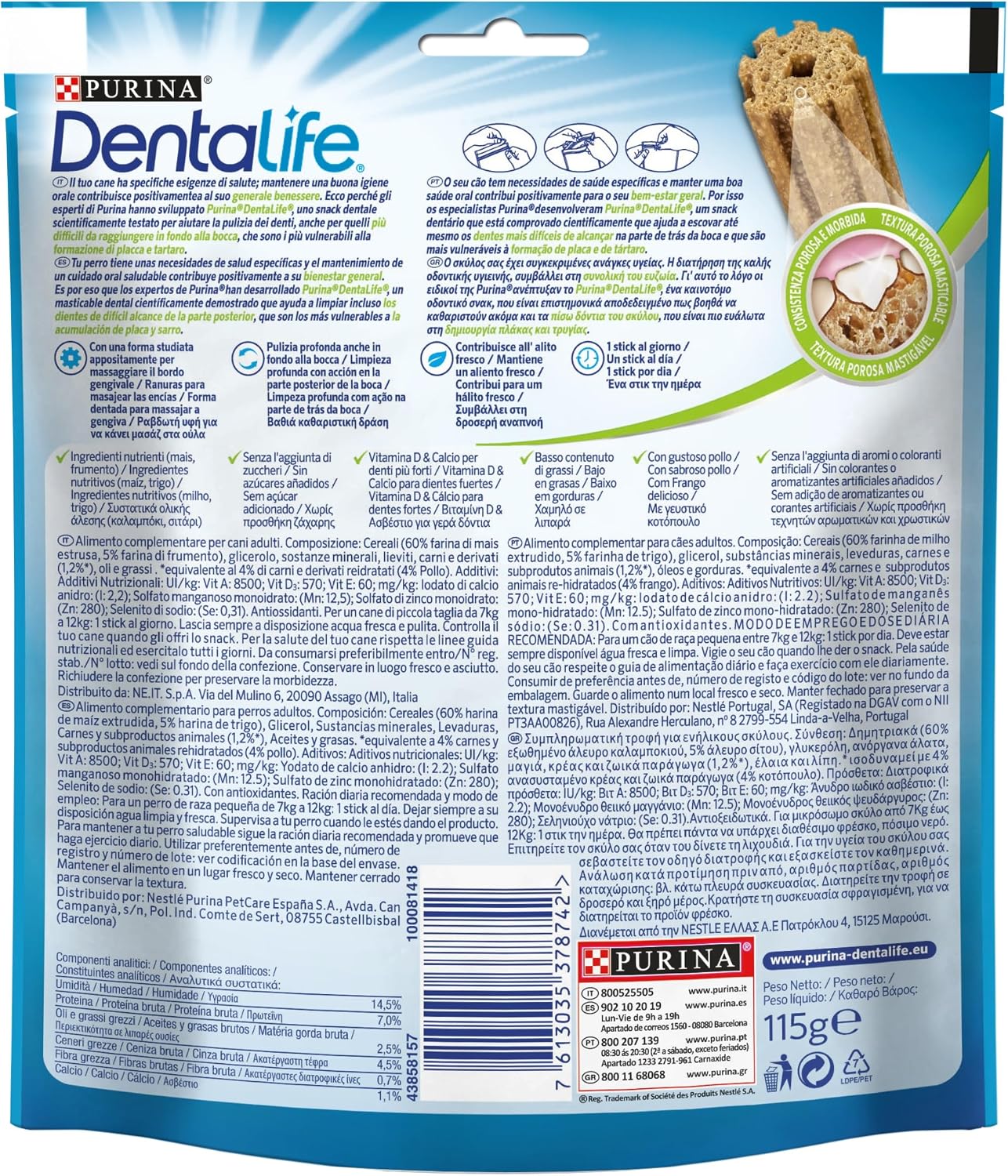 Thumbnail 6 de Dentalife Daily Oral Care Small tandpinnar för små hundar, kyckling, 115 g